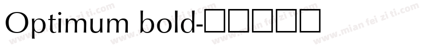 Optimum bold字体转换